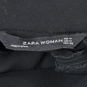 ZARA woman black dress with back and leg slits